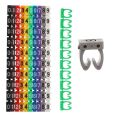 PowerMaster 0-9 Dijital Kodlu Renkli Kablo İşaretleyici 2,5mm (100lü Paket)