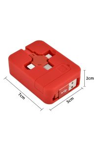 Cep Tipi Telefon Tutuculu Makaralı Uzayıp Kısalabilen 3\'ü 1 Arada USB Şarj Kablosu