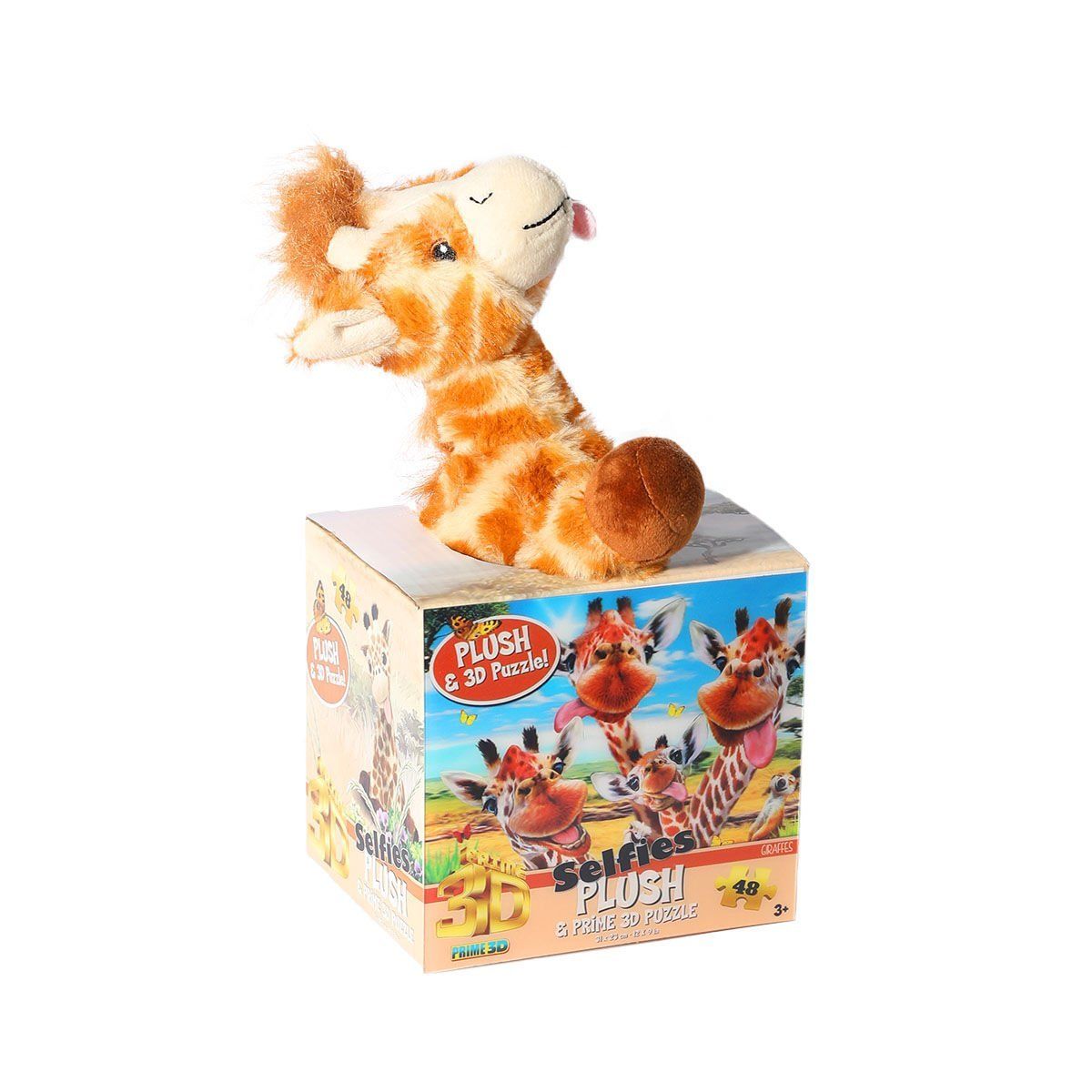 PRM 15802 Prime 3D Zürafa Peluş ve Selfie 48 Parça Puzzle
