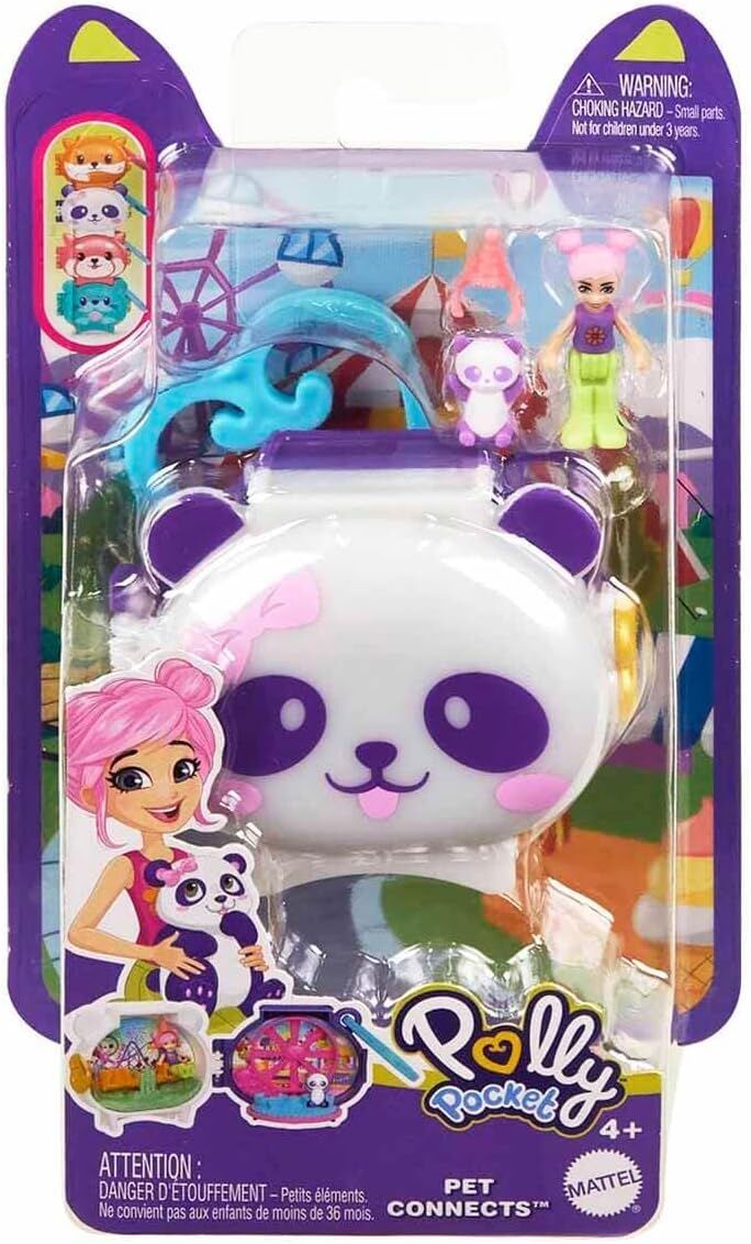 Polly Pocket Sevimli Hayvanlar Kompakt Oyun Seti GYV99 - Panda