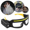 Powermaster PM-37843 İndüksiyonlu Koruyucu Gözlük ve Kafa Lambası Şarjlı Çift LED'li