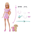 Barbie Uyumlu Dostlar Sarı Saçlı Bebek ve Köpekçiği