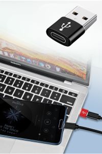 USB\'den TYPE-C \'ye Dönüştürücü Adaptör Veri Aktarımı Sağlayıcı Şarj Data Çevirici