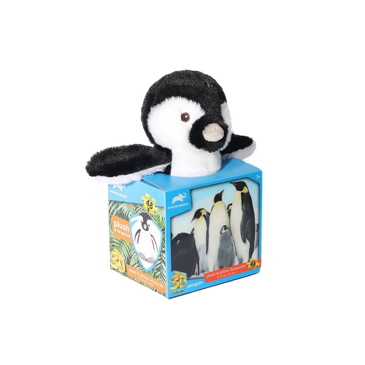 PRM 15809 Prime 3D Penguen Peluş ve Selfie 48 Parça Puzzle 