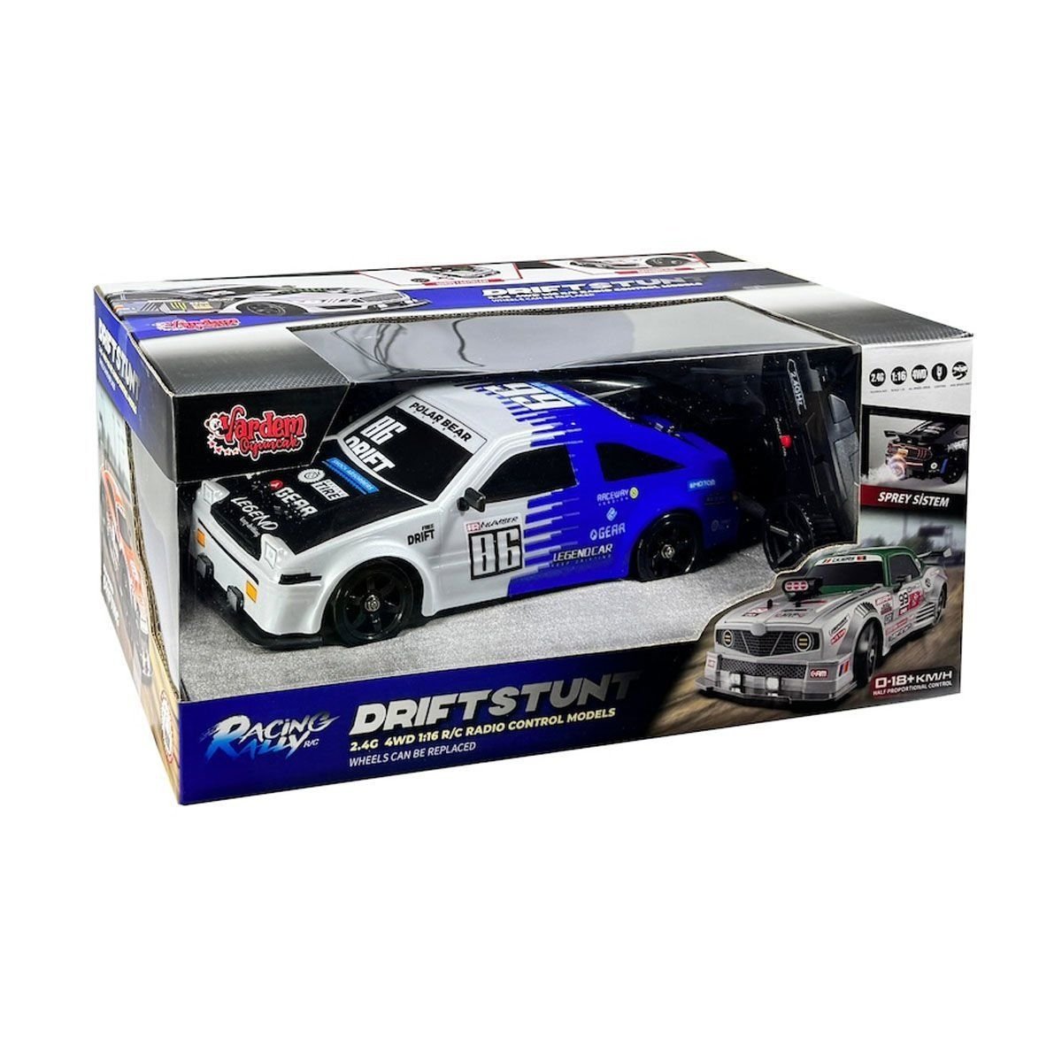 HB-SC16A07 Kumandalı  4x4 Drift Araba Işıklı ve Buharlı 1:16 