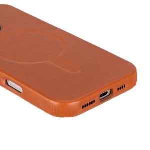 Apple iPhone 16 Pro Max uyumlu, Hakiki Deri, El Yapımı Kılıf, Gölgeli Taba