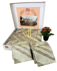 Taç Çift Kişilik Saten Nevresim Takımı Avril Kahve