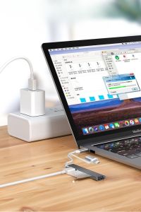 4 Port\'lu Bağlantı İstasyonu Ultra İnce USB Bölücü TYPE-C tipi Çoklu Arayüz Adaptörü Multi Usb Çoklayıcı