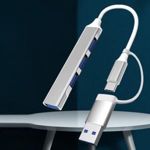 4 Port\'lu Bağlantı İstasyonu Ultra İnce USB Bölücü TYPE-C tipi Çoklu Arayüz Adaptörü Multi Usb Çoklayıcı