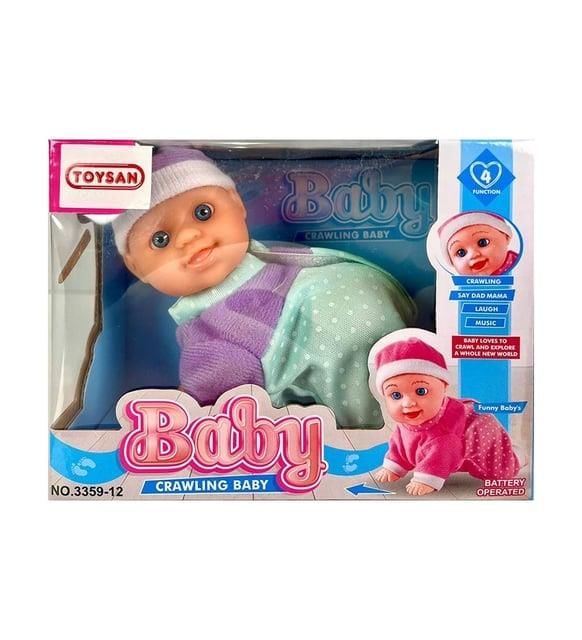 PİLLİ EMEKLEYEN SESLİ BEBEK - 1 Adet Stokta Olan Gönderilir