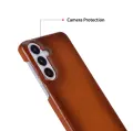 Galaxy S26 için, Hakiki Deri, El Yapımı Kılıf, İç Yüzeyi Kadife, Gölgeli Taba
