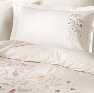 Hobby Çift Kişilik Poplin Premium Nakışlı Nevresim Emilia Krem