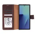 Samsung Galaxy Z Fold7 Uyumlu Manyetik Hakiki Deri Cüzdan Kılıf ,Cüzdan Taşımaya Son, Kredi Kart Yuvalı, RFID Güvenlik