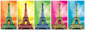 KS Puzzle 1000 Parça Panoramik Pop Art Eyfel Kulesi