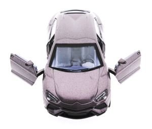Çek Bırak Lamborghini Benzeri Simli Kahve Metal Araba