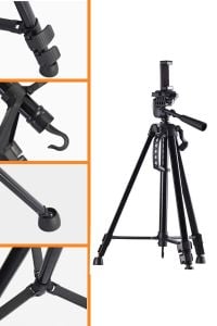 Telefon ve Fotoğraf Makinası Takılabilen Bluetooth Kumandalı 146 cm Tripod