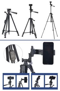Telefon ve Fotoğraf Makinası Takılabilen Bluetooth Kumandalı 146 cm Tripod