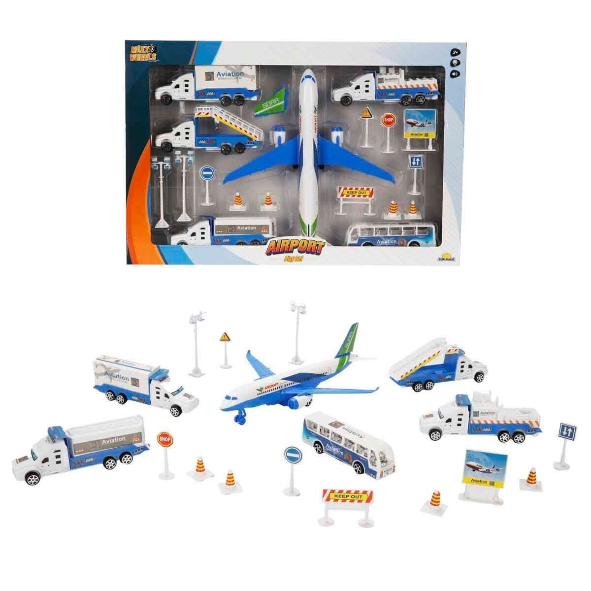 1012381 SUN YFN MXX OYUN SET HAVAALANI UÇAKLI SES IŞIKLI BYK  - Stokta Olan Model Gönderilir