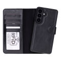 Samsung Galaxy S26 Uyumlu Manyetik Hakiki Deri Cüzdan Kılıf ,Cüzdan Taşımaya Son, Kredi Kart Yuvalı, RFID Güvenlik