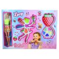LMN216 KUTULU ÇİLEKLİ MAKYAJ VE TAKI SET BEBEK-LİM