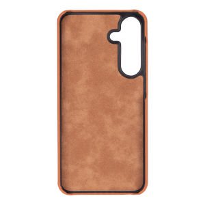 Samsung Galaxy S25 Plus Uyumlu, Hakiki Deri, El Yapımı Arka Kapak, Gölgeli Taba