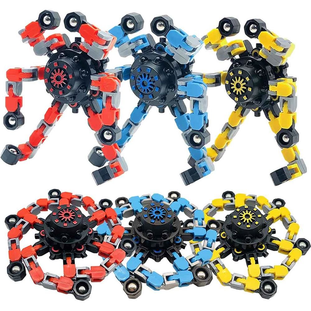 Fidget Spinners Dönüştürülebilir Zincir Çark Robot Oyuncak -1 adet stokta olan gönderilir