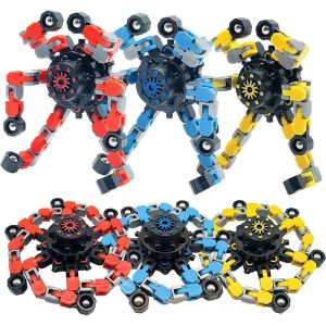 Fidget Spinners Dönüştürülebilir Zincir Çark Robot Oyuncak -1 adet stokta olan gönderilir