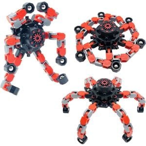 Fidget Spinners Dönüştürülebilir Zincir Çark Robot Oyuncak -1 adet stokta olan gönderilir