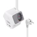 Vea VE-G903YC 3'lü USB+ Type-C Girişli Anahtarlı 1.5 Metre Grup Priz