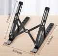 7 Kademeli Ayarlı Katlanabilir Laptop Tablet Standı Siyah