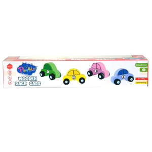Playwood Ahşap Yarış Arabası 4'lü Paket