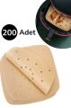 200 Adet Air Fryer Pişirme Kağıdı Tek Kullanımlık Pişirme Kağıdı Delikli Kare Model