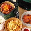 100 Adet  Air Fryer Pişirme Kağıdı Tek Kullanımlık  Yağlı Kağıdı Yuvarlak Tabak Model