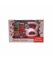 DMN5535-9A PİLLİ IŞIKLI SESLİ DUMAN ÇIKARAN KETTLE OYUNCAK MUTFAK SETİ