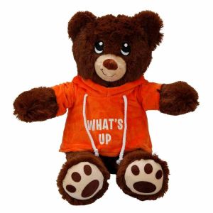 3192 Kapüşonlu Peluş Ayı 30 cm