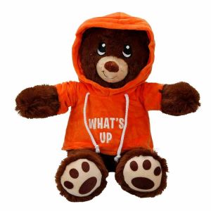 3192 Kapüşonlu Peluş Ayı 30 cm