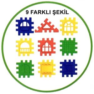 Puzzle City 3D Yapı ve Tasarım Blokları 128 Parça - 03703