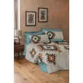 Cotton Box Ethnic  Çift Kişilik Nevresim Takımı Nomad Mint
