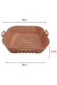 Renkli Isıya Dayanıklı Yıkanılabilir Silikon Fırın  Airfryer Kare Model Pişirme Matı 20 cm - Stokta Olan Renk Gönderilir