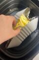 Renkli Isıya Dayanıklı Yıkanılabilir Silikon Fırın  Airfryer Kare Model Pişirme Matı 20 cm - Stokta Olan Renk Gönderilir