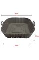 Renkli Isıya Dayanıklı Yıkanılabilir Silikon Fırın  Airfryer Kare Model Pişirme Matı 20 cm