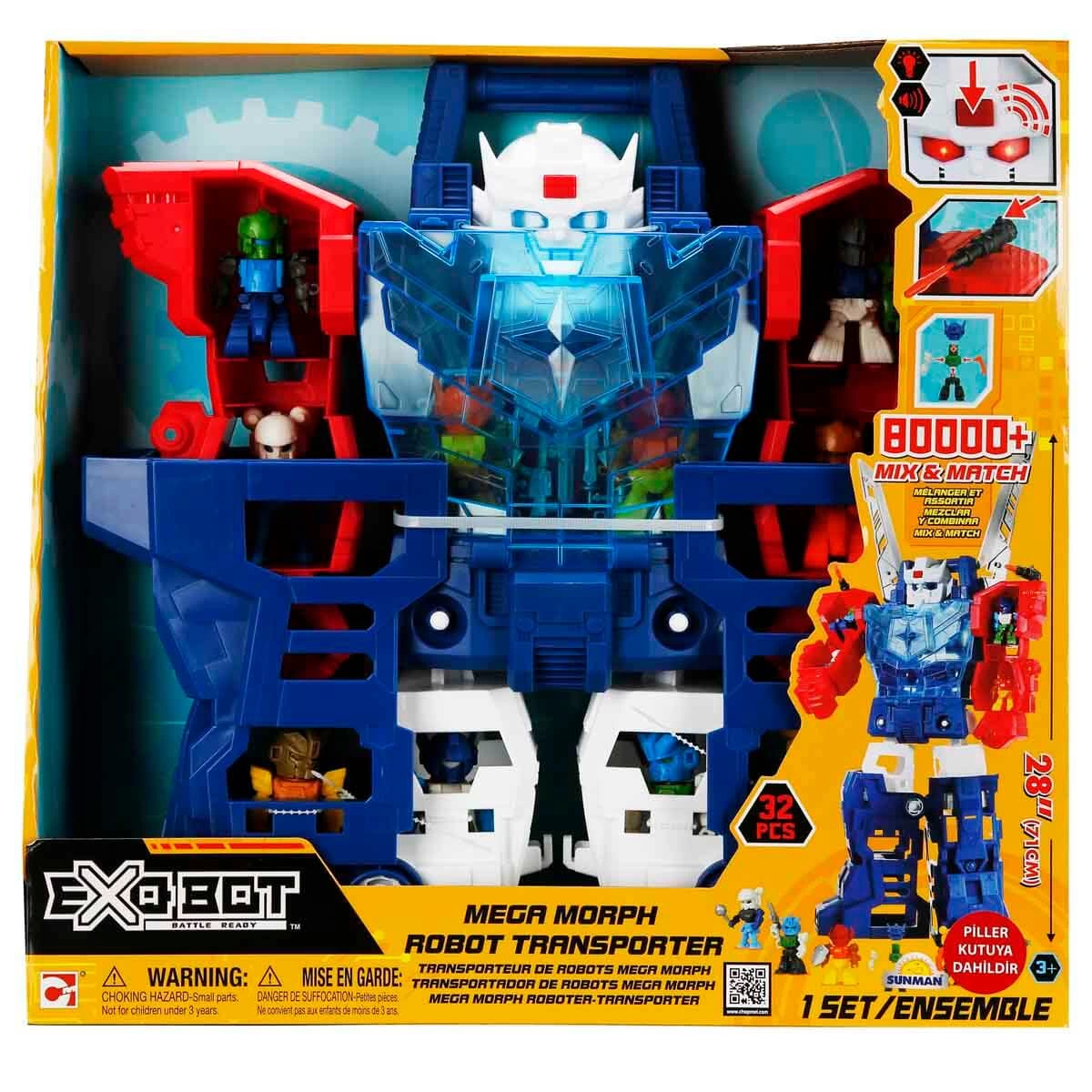 Sesli ve Işıklı Exobot Mega Morph Taşıyıcı Robot 54 cm S01037201