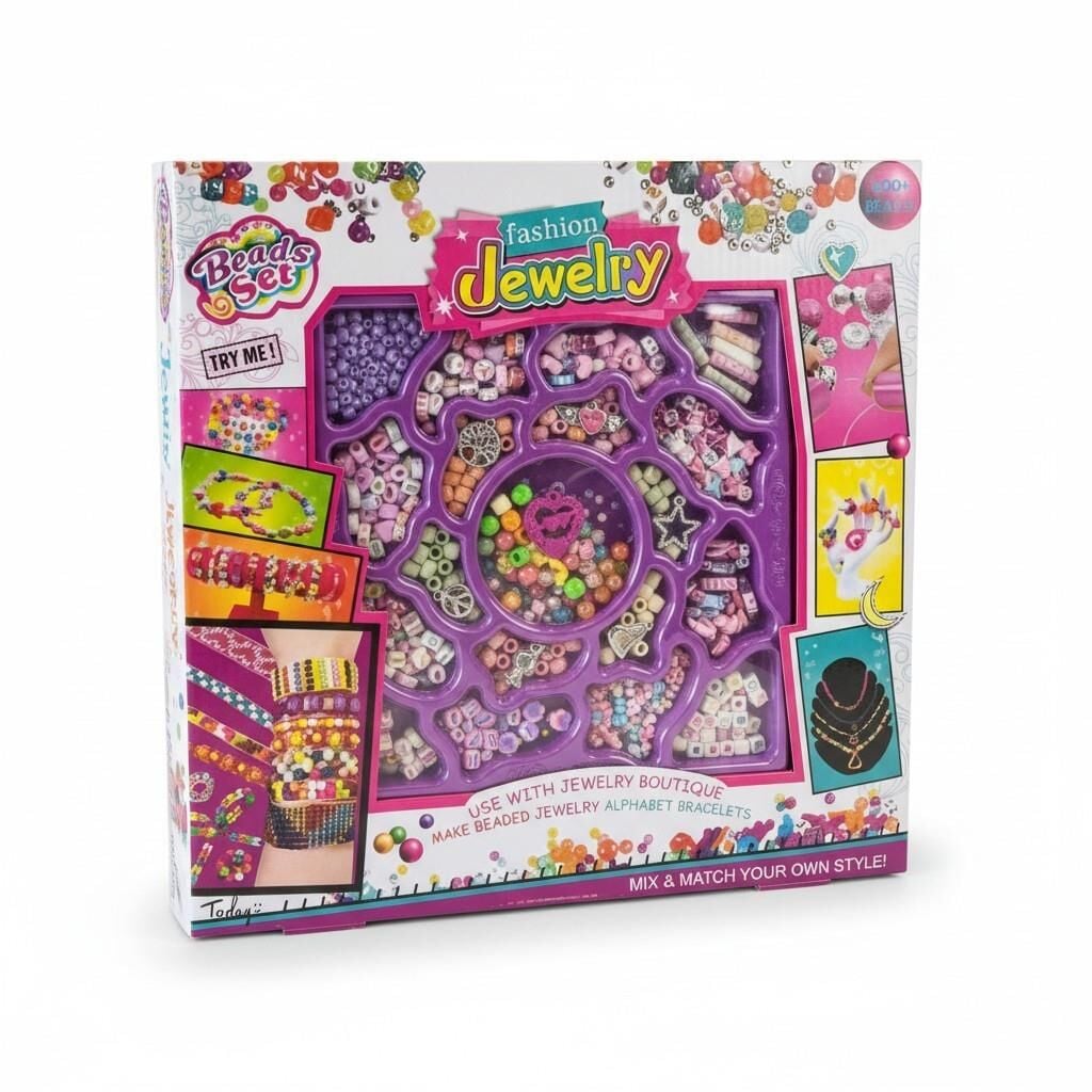 99166 HOBİ SETİ BONCUK TAKI TASARIMI HARFLİ-TÜL