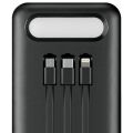 Powerway TX80 80.000mAh Kablolu Dijital Göstergeli Gerçek Fener Işıklı Kamp Siyah Powerbank