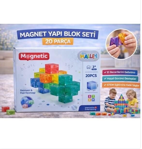 SH59837 MAGNET KÜP YAPI BLOK SETİ 20 PARÇA-ZRV