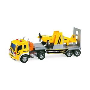 WY571E-F Sesli ve Işıklı Uçak Taşıyan Tır 1:16 