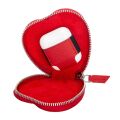 Apple AirPods 2.nesil Uyumlu Deri Kılıf Valentine ERC2 Kırmızı