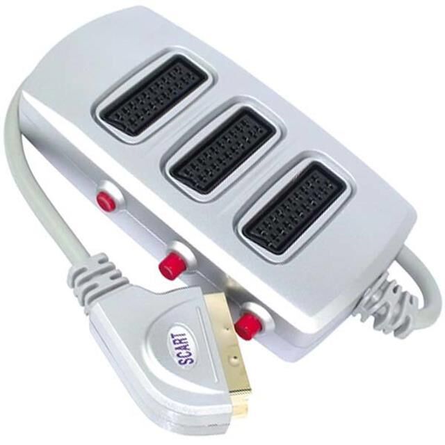 Scart Dağıtıcı 3 lü Silver Butonlu