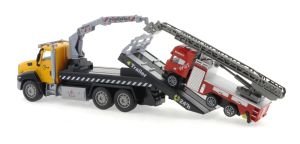 Die Cast Çek Bırak Vinçli Kurtarıcı ve Merdivenli İtfaiye Aracı