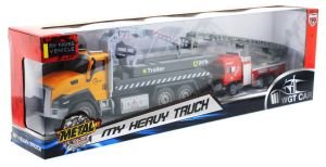 Die Cast Çek Bırak Vinçli Kurtarıcı ve Merdivenli İtfaiye Aracı